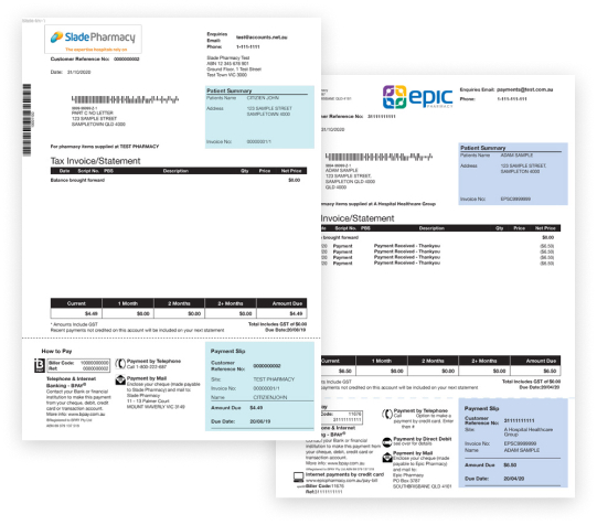 Transactional statements printed