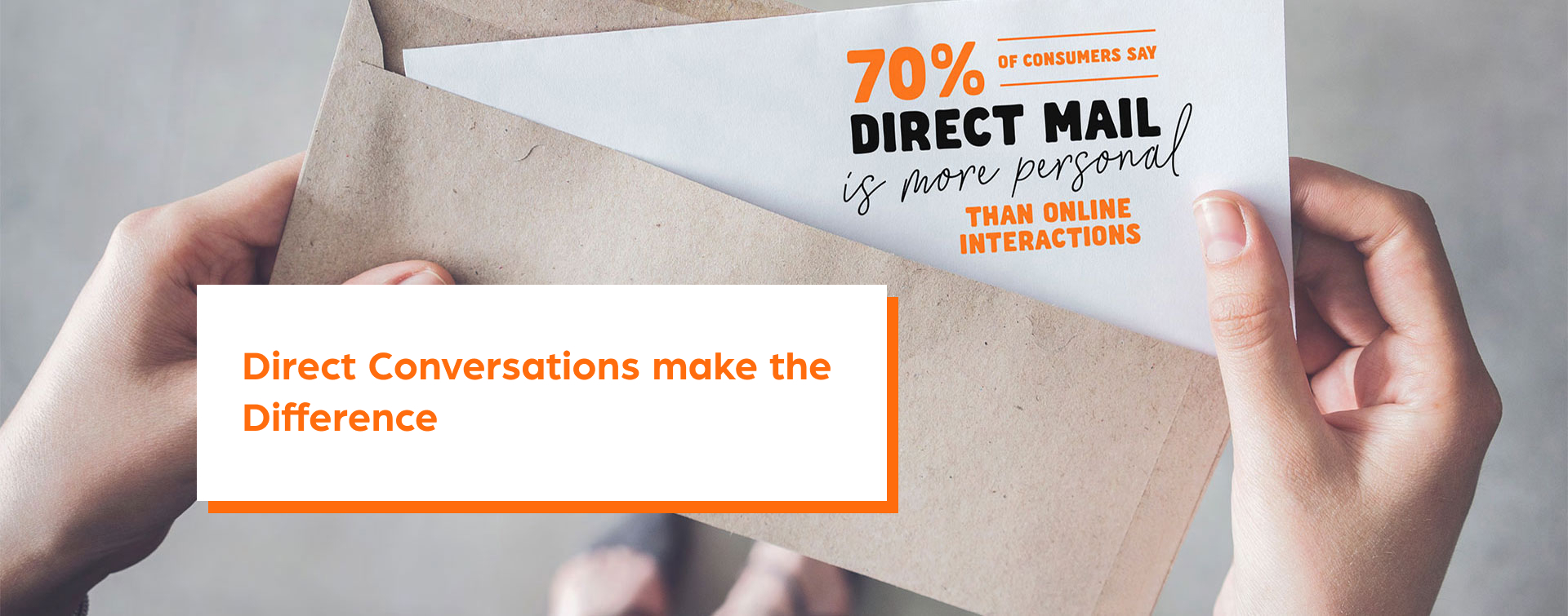 Direct mail marketing more personal than online
